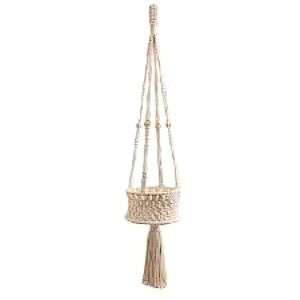 Macrame Boho Plant Hanger-decorative- Handmade item for hanging potted plants…